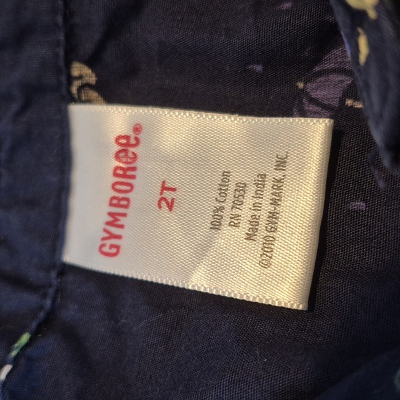 Gymboree girls size 2T Flower Showers line 2010, navy with frogs VGUC - Picture 4 of 4
